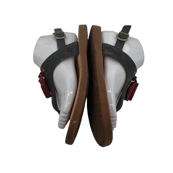 Born St Joe Boho Blue Red Tassel Leather Sandals Size 7 Women's - Picture 6 of 11